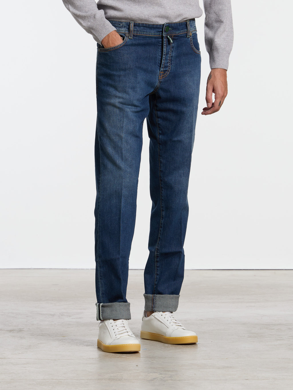 "CARACCIOLO" MODEL JEANS - DENIM BLUE