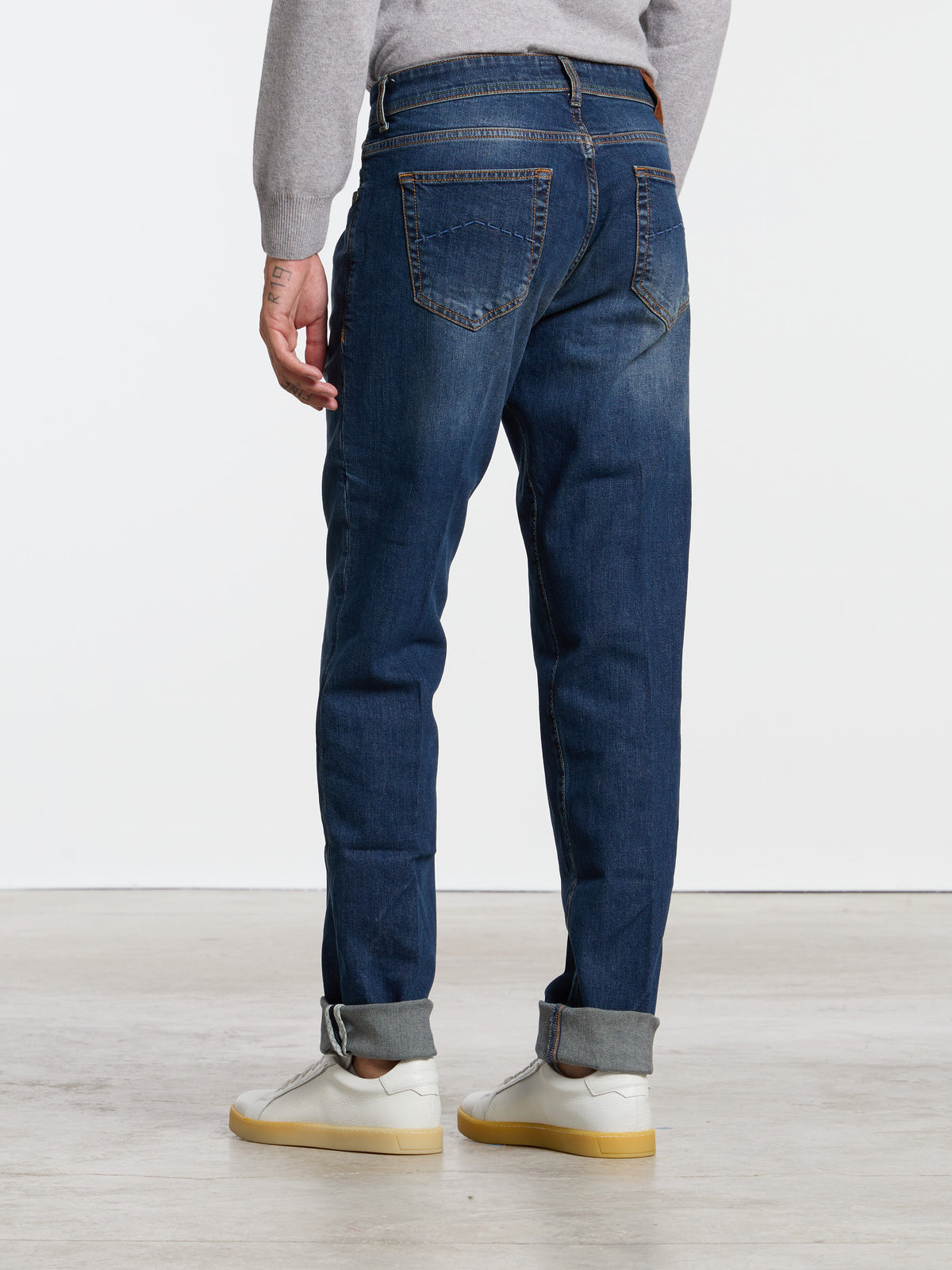 "CARACCIOLO" MODEL JEANS - DENIM BLUE