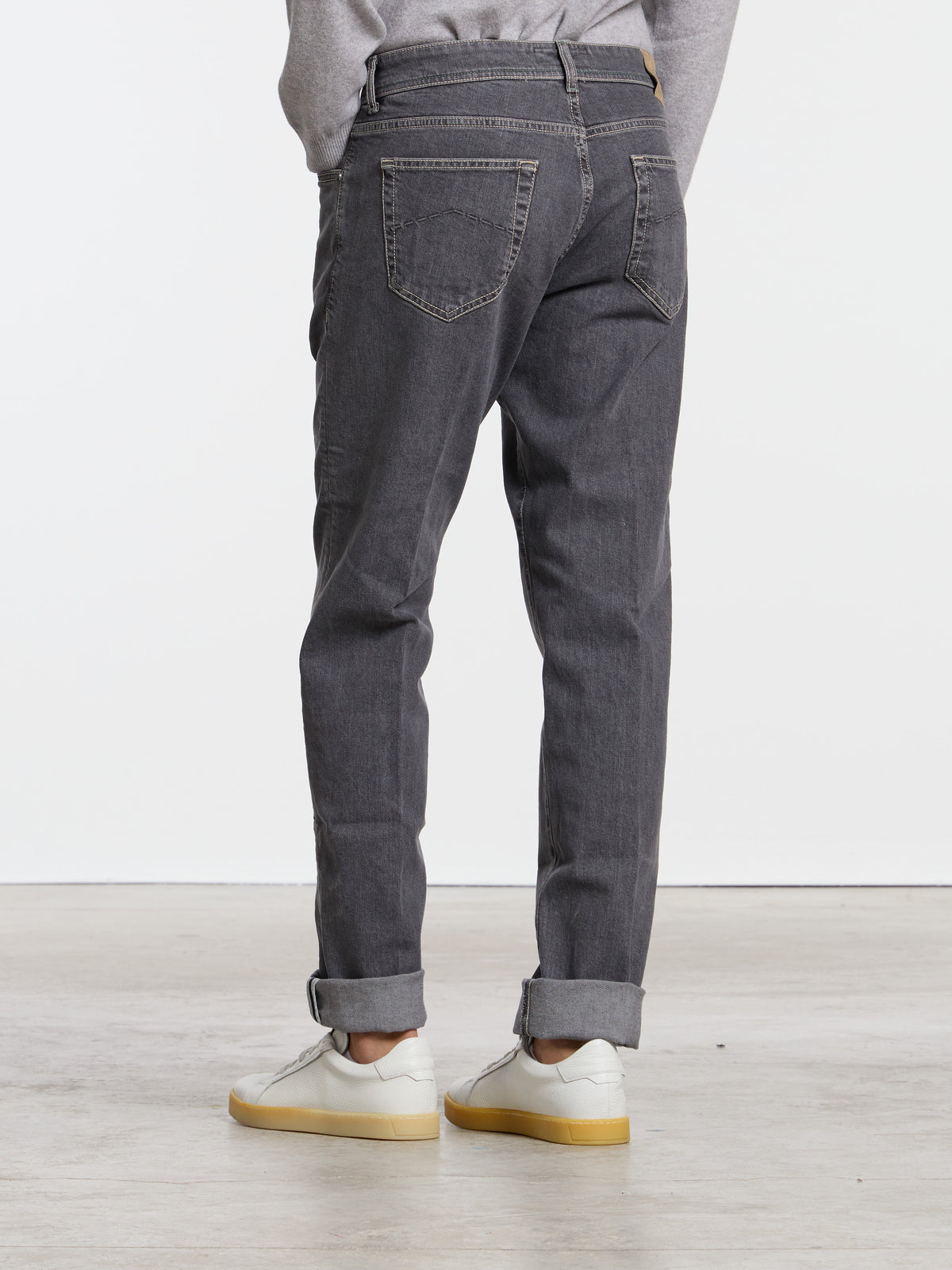 "CARACCIOLO" MODEL JEANS - DENIM GREY
