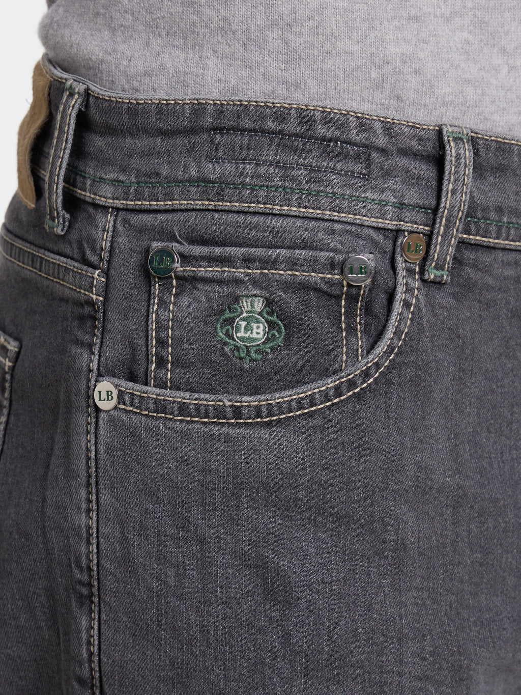 "CARACCIOLO" MODEL JEANS - DENIM GREY