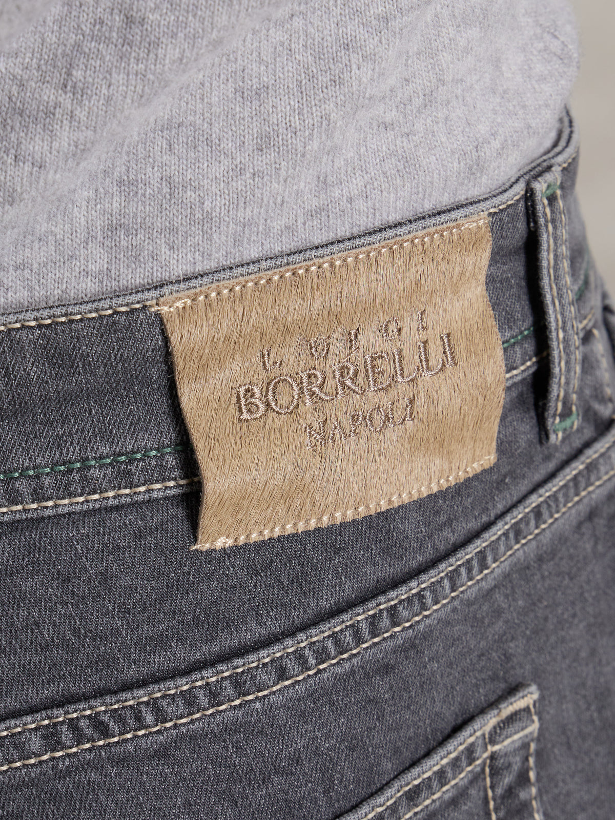 "CARACCIOLO" MODEL JEANS - DENIM GREY