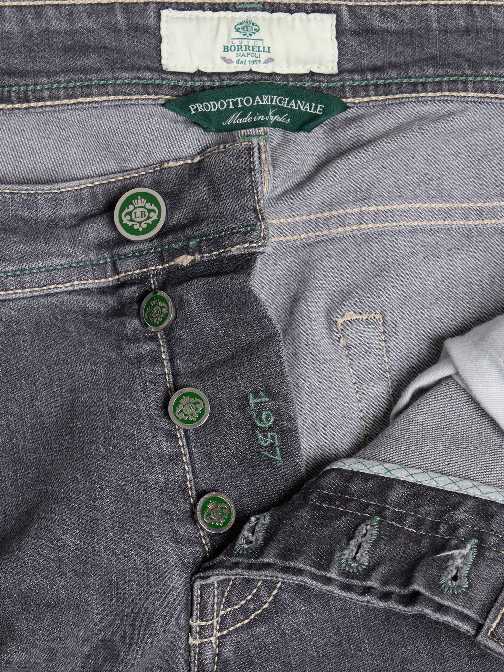 "CARACCIOLO" MODEL JEANS - DENIM GREY
