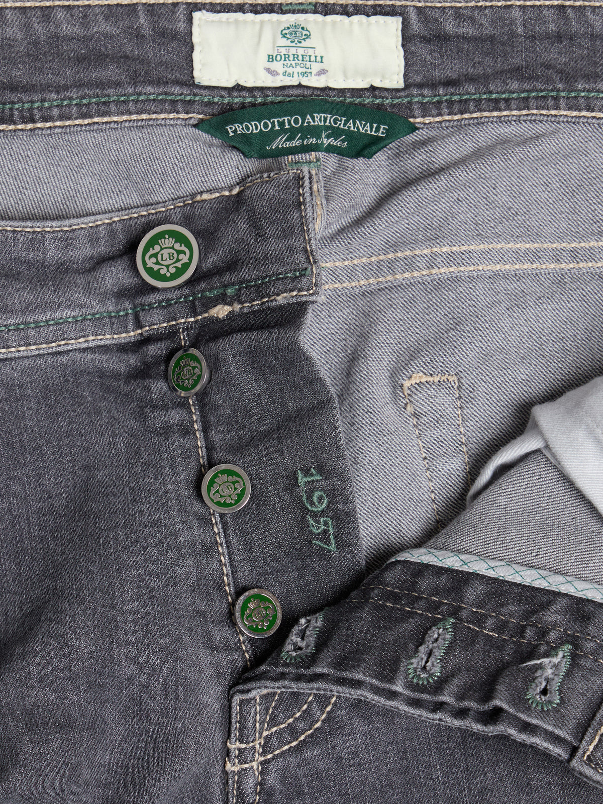"CARACCIOLO" MODEL JEANS - DENIM GREY