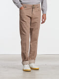 "CARACCIOLO" MODEL JEANS - DENIM BEIGE