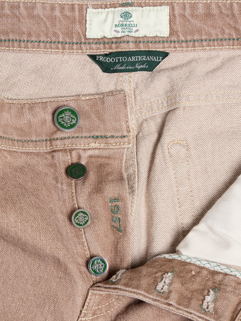 "CARACCIOLO" MODEL JEANS - DENIM BEIGE