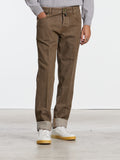 "CARACCIOLO" MODEL JEANS - DENIM BROWN