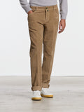 "CARACCIOLO" RIBBED TROUSERS - CAMEL
