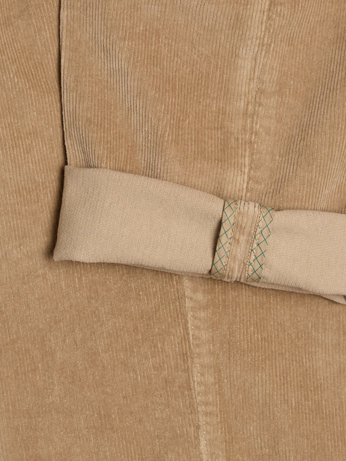 "CARACCIOLO" RIBBED TROUSERS - CAMEL