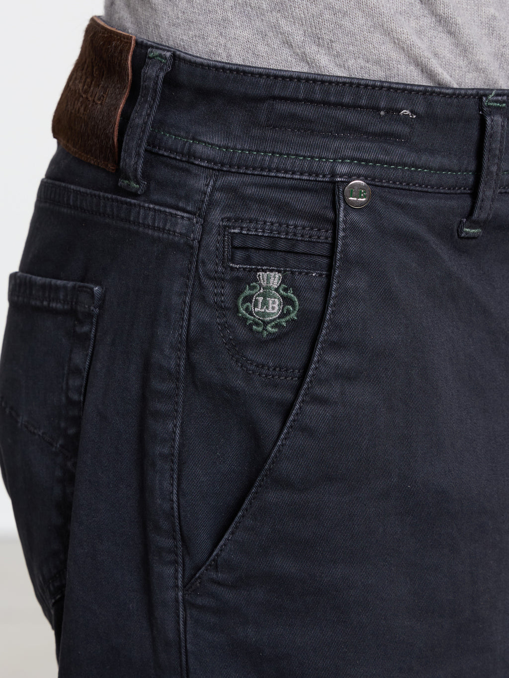 "PLEBISCITO" COTTON TROUSERS - BLUE