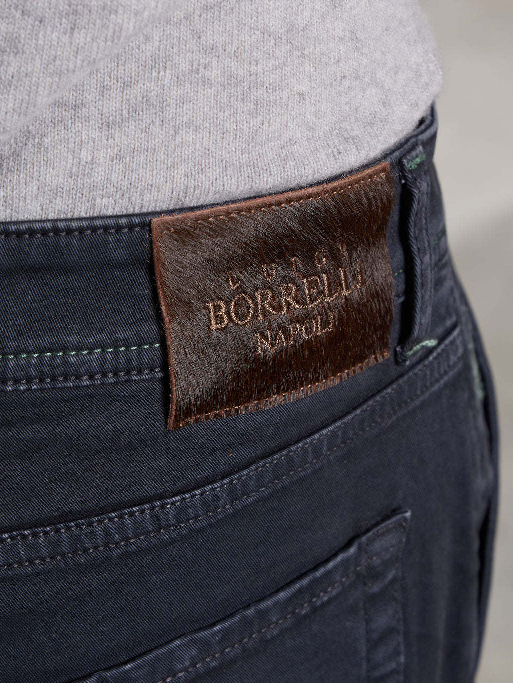 "PLEBISCITO" COTTON TROUSERS - BLUE