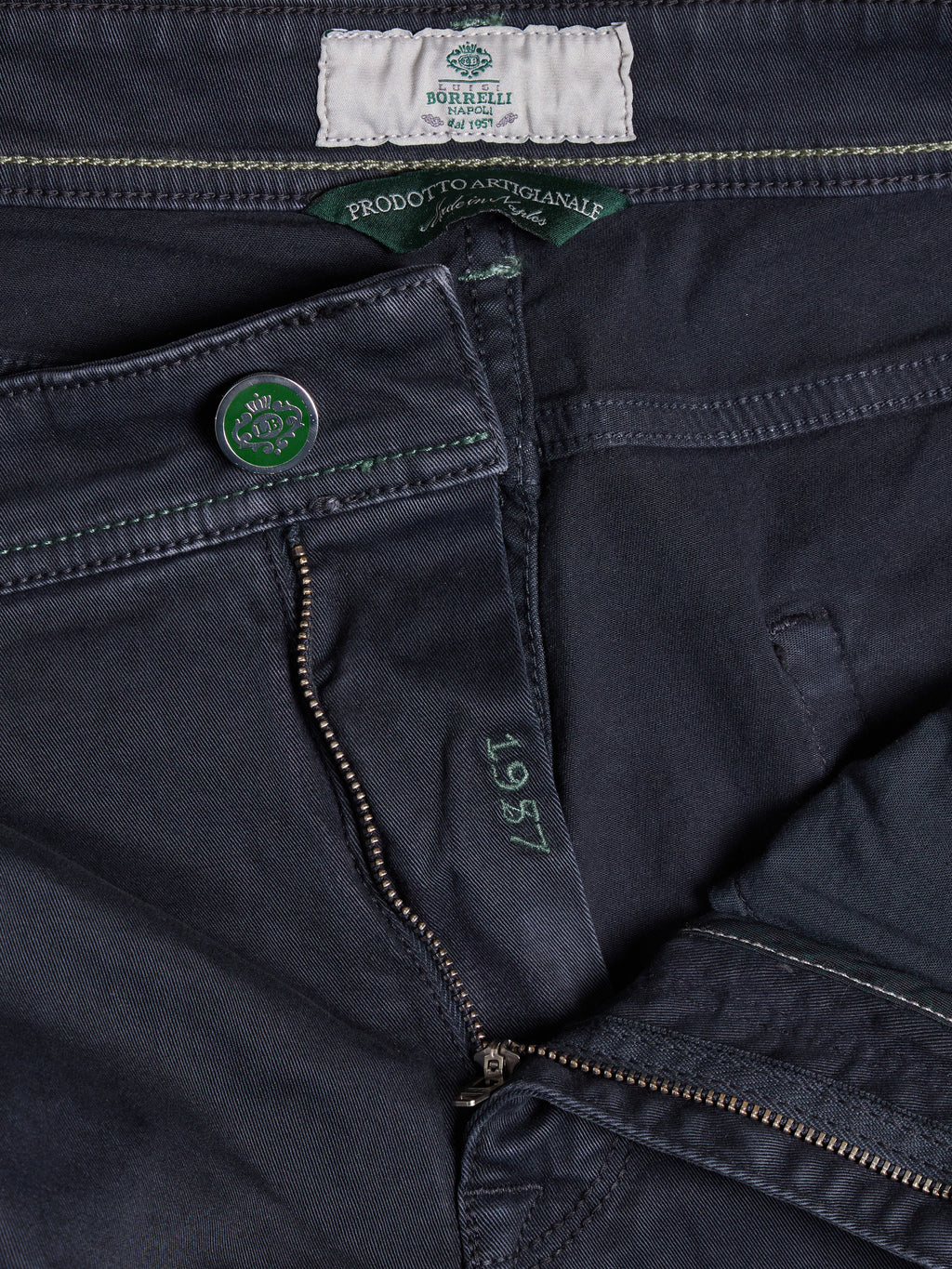 "PLEBISCITO" COTTON TROUSERS - BLUE
