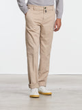 "PLEBISCITO" COTTON TROUSERS - BEIGE