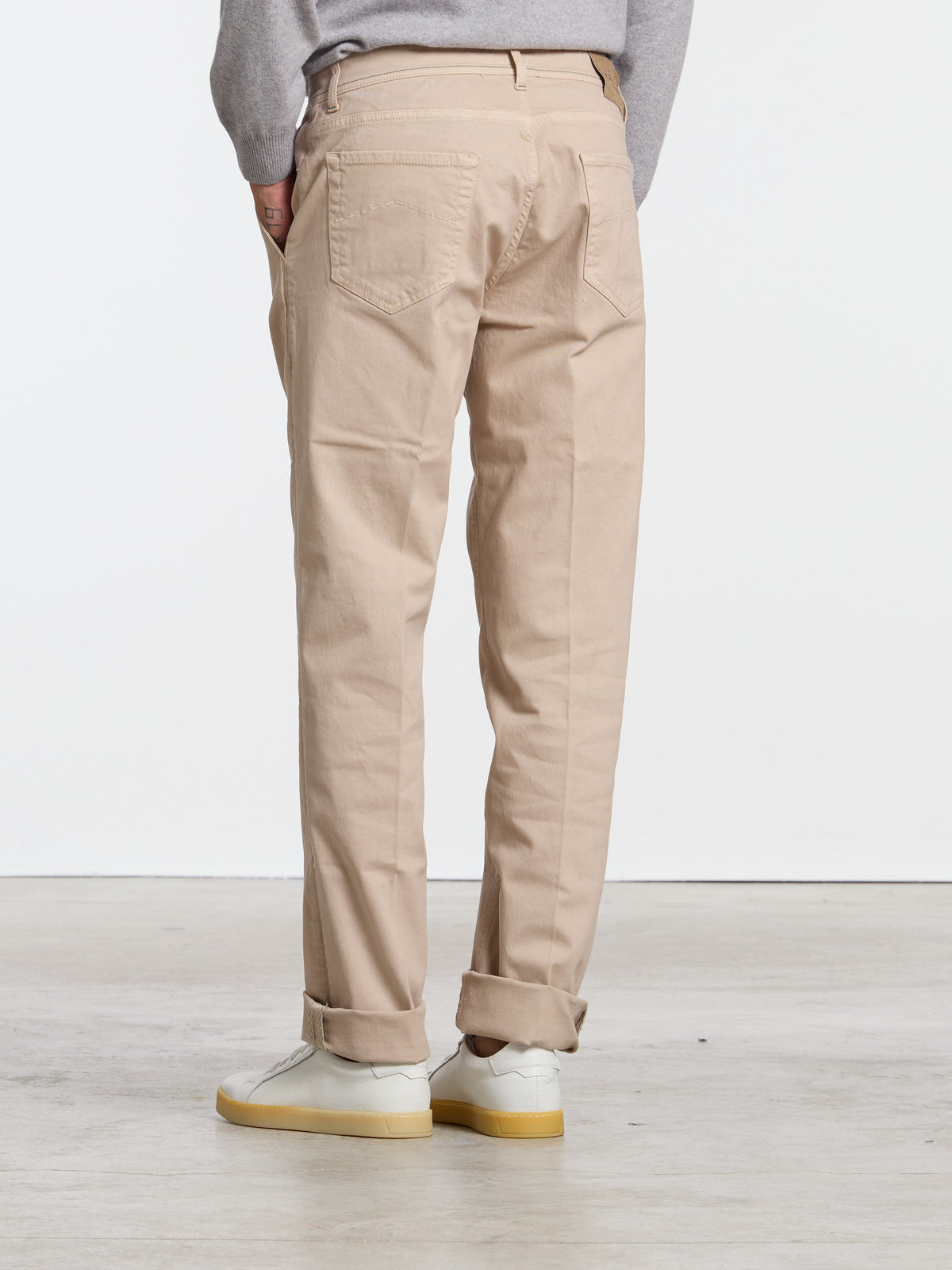 "PLEBISCITO" COTTON TROUSERS - BEIGE