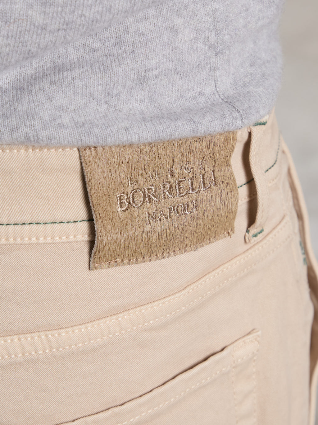 "PLEBISCITO" COTTON TROUSERS - BEIGE