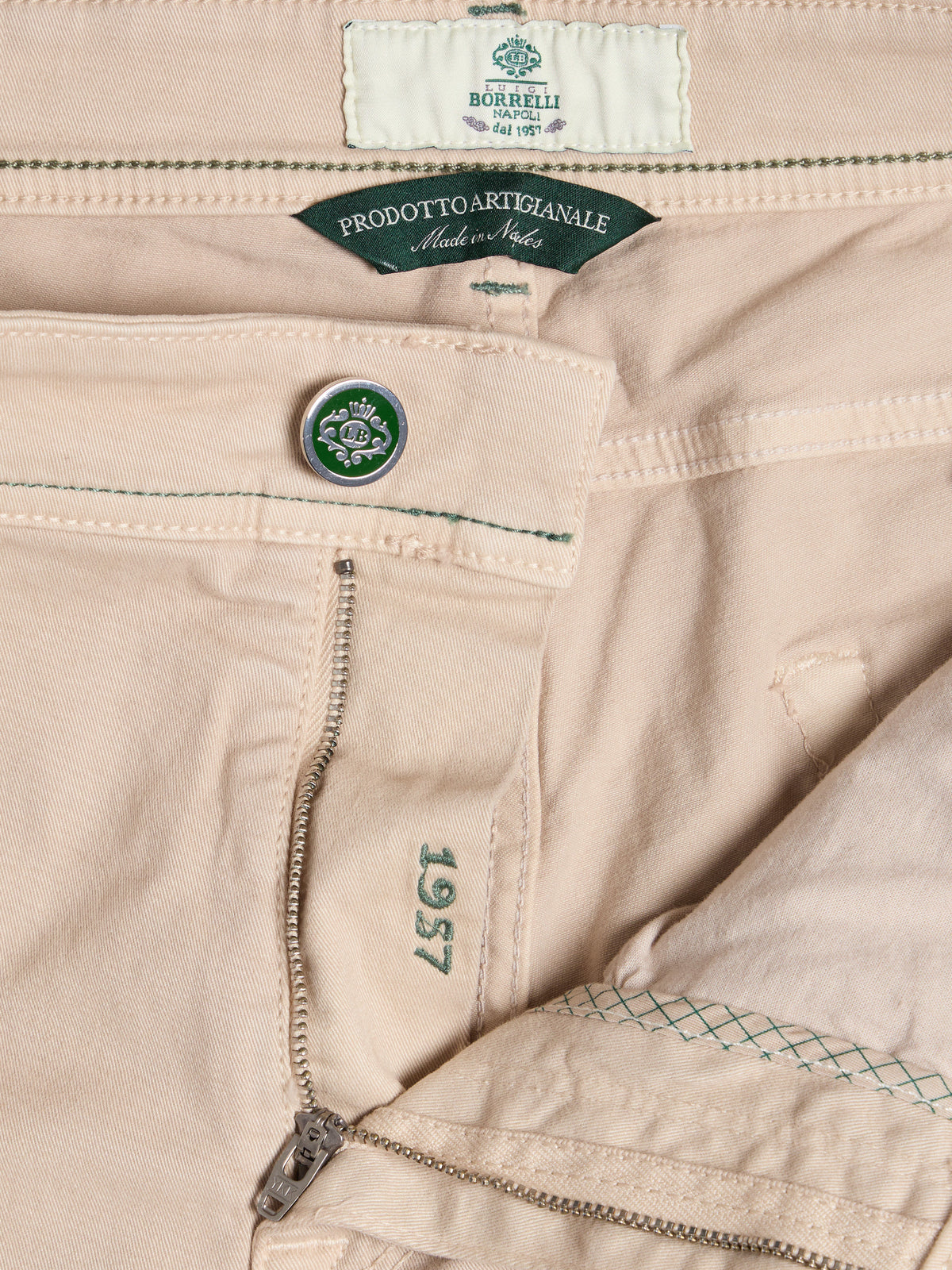 "PLEBISCITO" COTTON TROUSERS - BEIGE