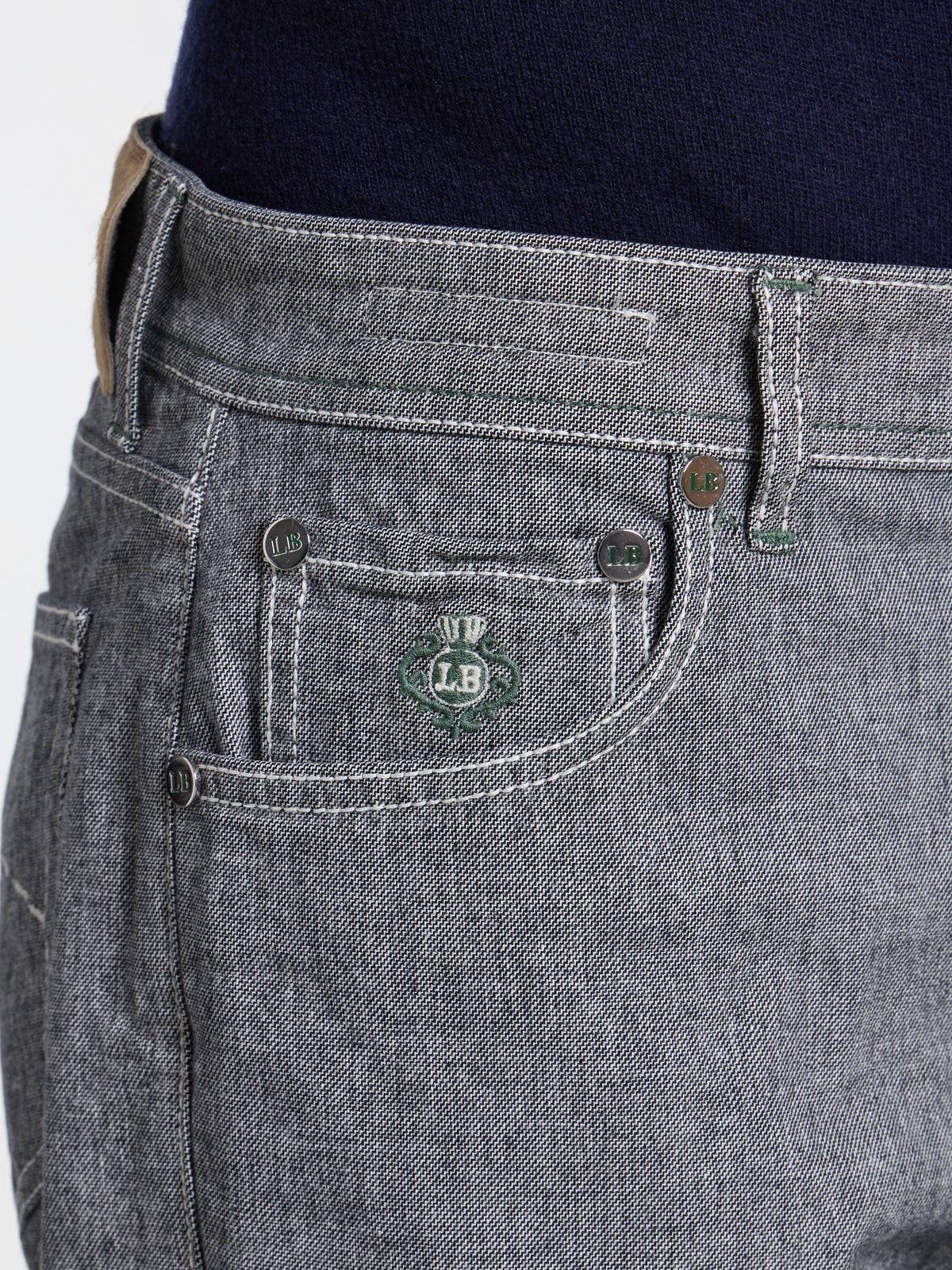 "CAMERELLE" COTTON TROUSERS - LIGHT GREY