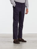 CLASSIC "NO PINCES" COTTON TROUSERS - BLUE