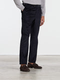 CLASSIC CORDUROY TROUSERS WITH BUCKLES - BLUE