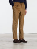 CLASSIC CORDUROY TROUSERS WITH BUCKLES - CAMEL
