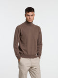 WOOL/CASHMERE BLEND TURTLENECK - BROWN