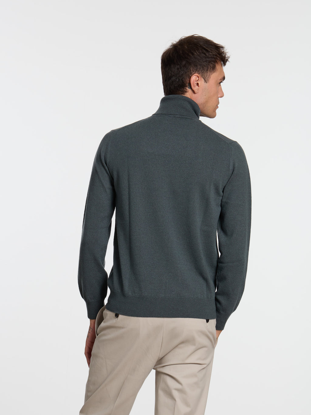 WOOL/CASHMERE BLEND TURTLENECK - GREY