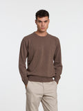 WOOL/CASHMERE BLEND CREWNECK - BROWN