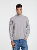 WOOL/CASHMERE BLEND TURTLENECK - LIGHT GREY