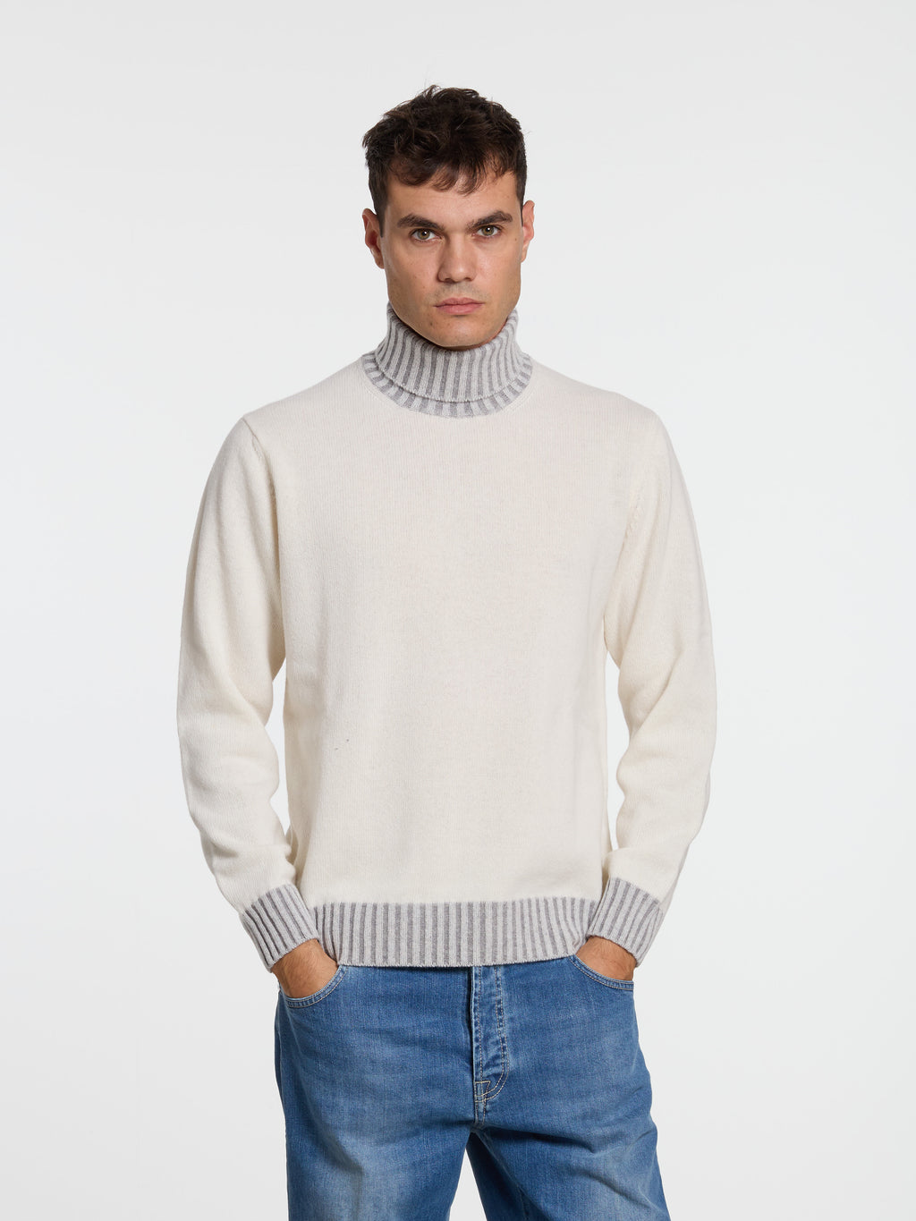 WOOL VANISE' TURTLENECK - CREAM