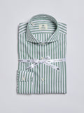 STRIPED COTTON SHIRT - GREEN