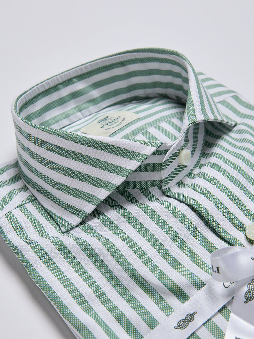 STRIPED COTTON SHIRT - GREEN