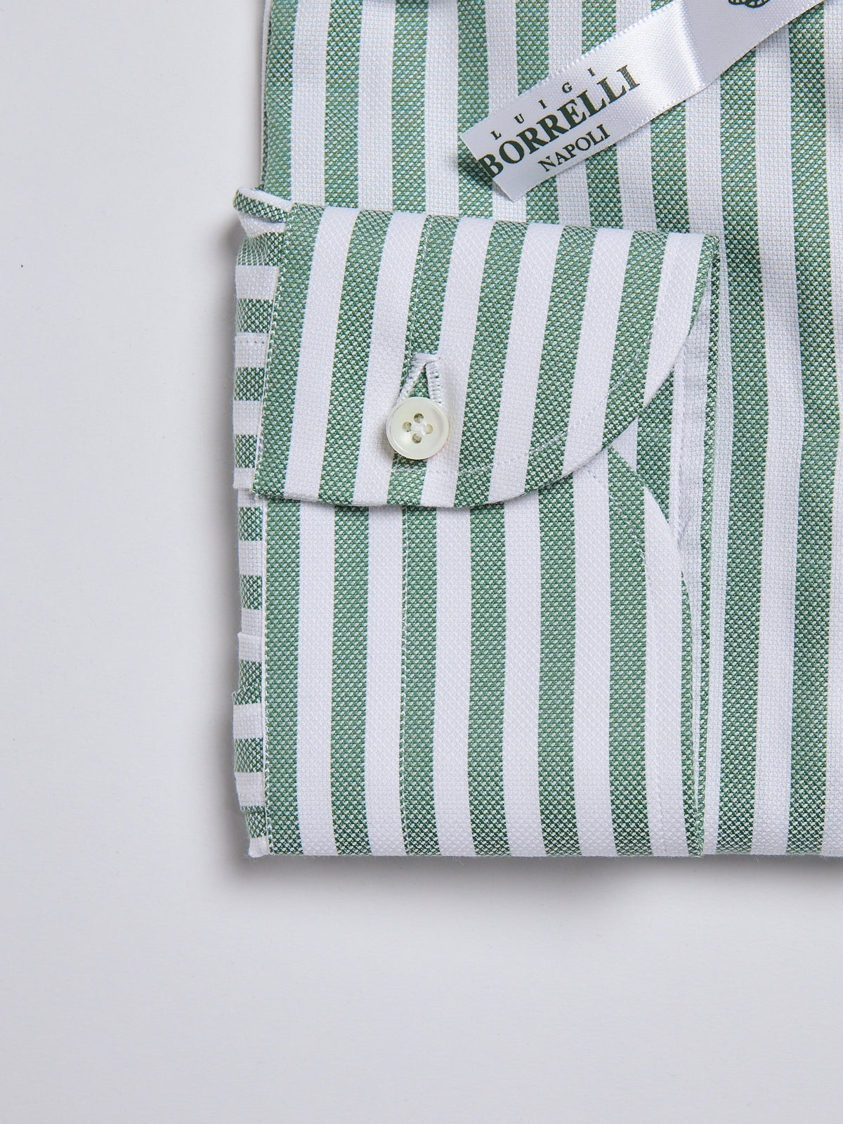 STRIPED COTTON SHIRT - GREEN