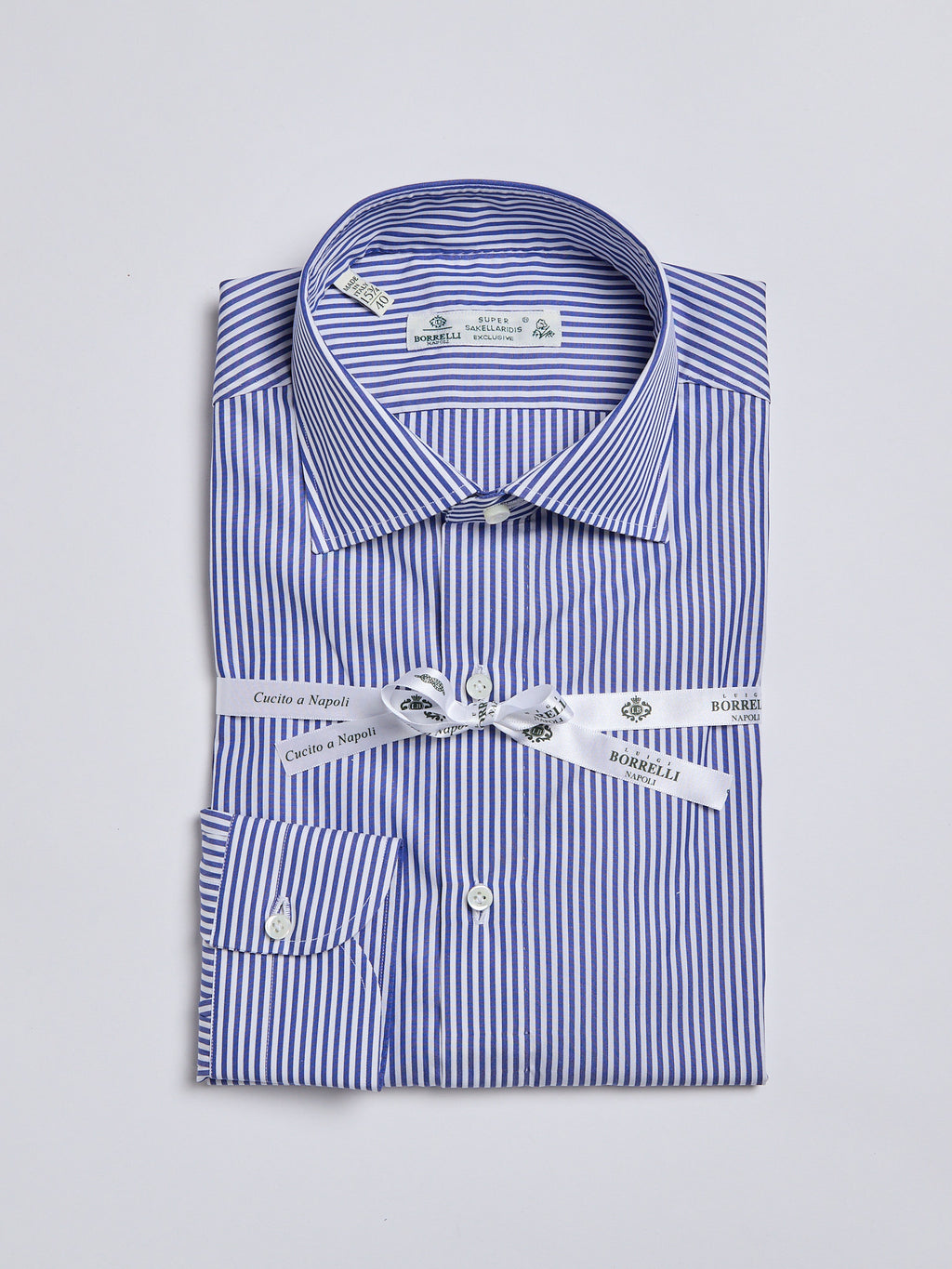 "SAKELLARIDIS" STRIPED SHIRT - BLUE