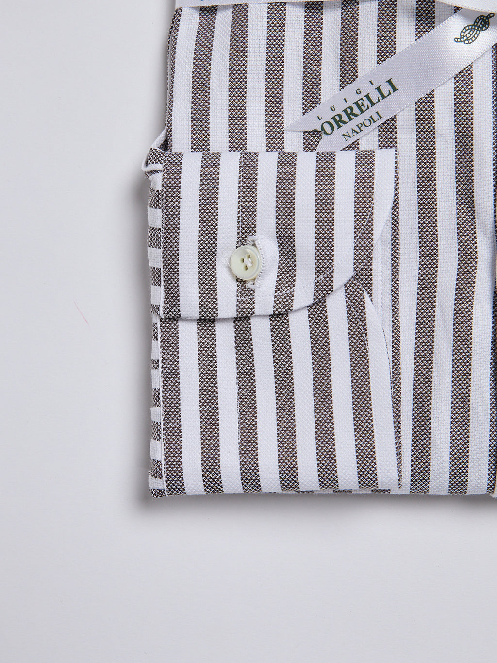 STRIPED ETAMINE SHIRT - BROWN