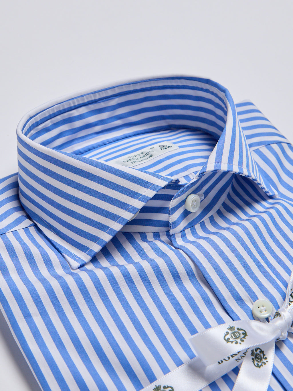 "SAKELLARIDIS" STRIPED SHIRT - LIGHT BLUE