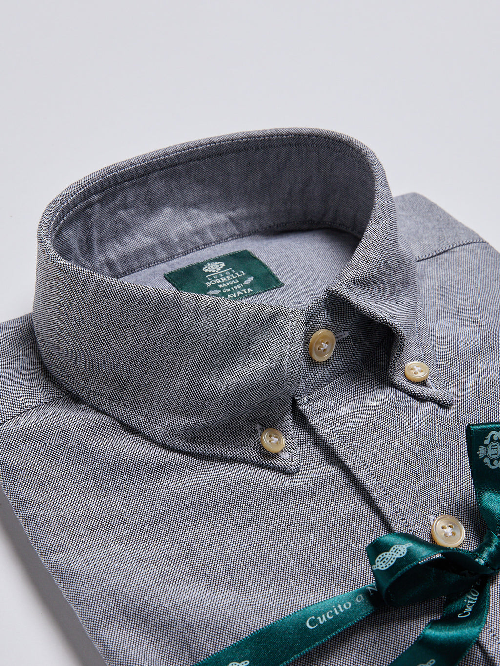 OXFORD "BUTTON-DOWN" SHIRT - BLACK/GREY