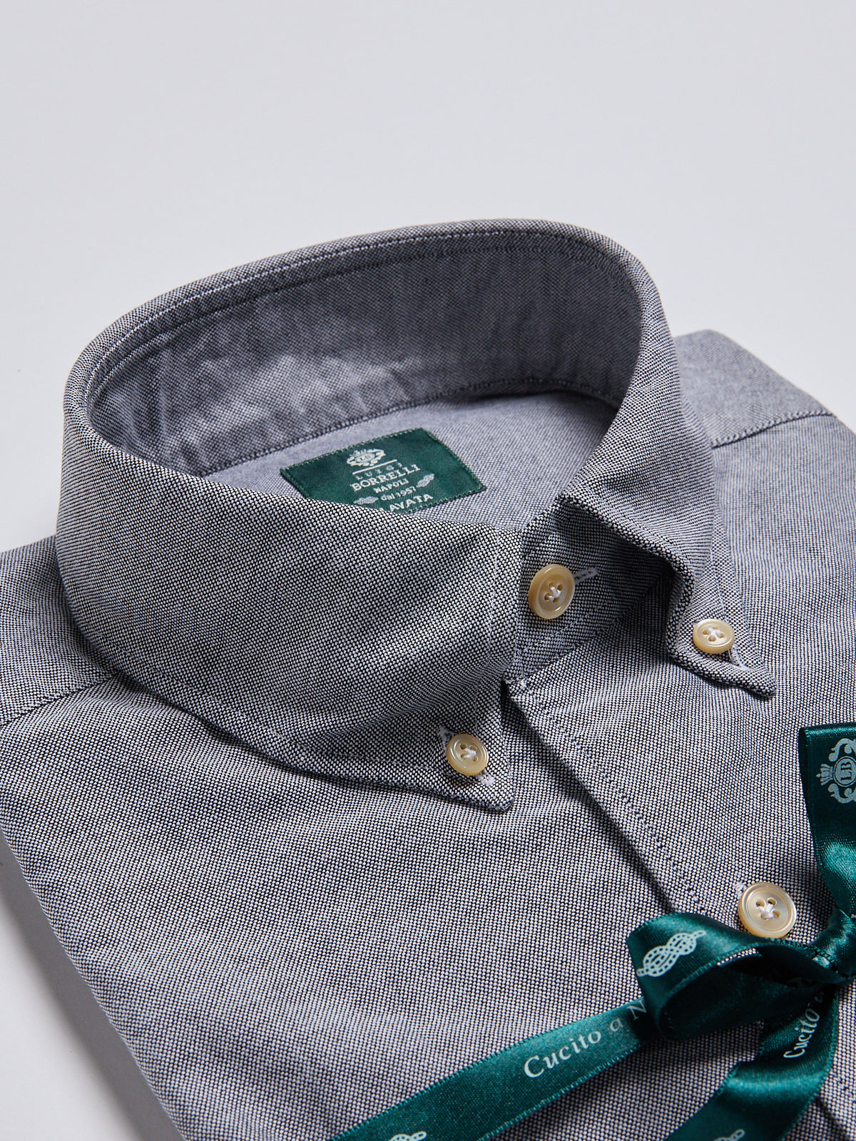 OXFORD "BUTTON-DOWN" SHIRT - BLACK/GREY