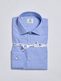 "FIL-À-FIL" POPLIN SHIRT - LIGHT BLUE