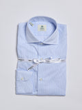 STRIPED TWILL SHIRT - LIGHT BLUE
