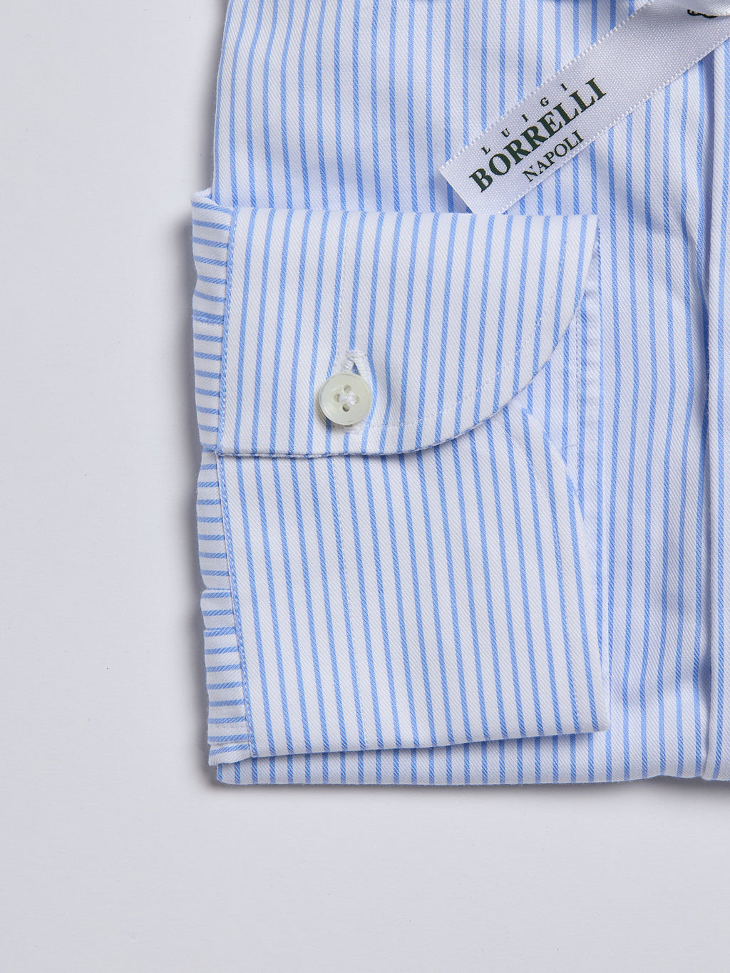 STRIPED TWILL SHIRT - LIGHT BLUE