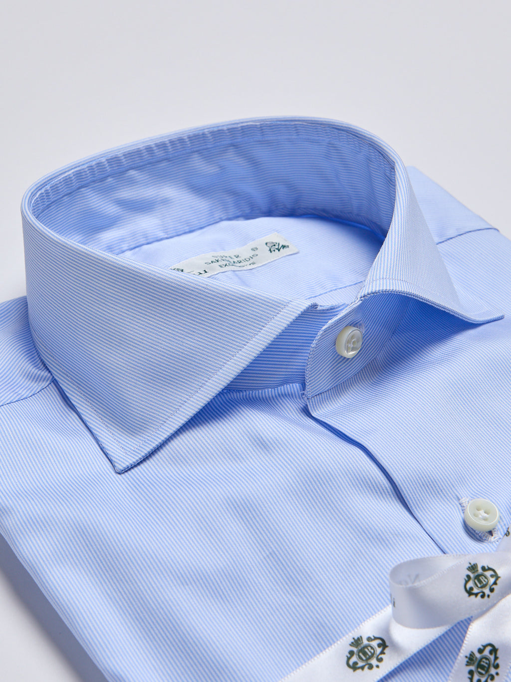 "SAKELLARIDIS" STRIPED SHIRT - LIGHT BLUE