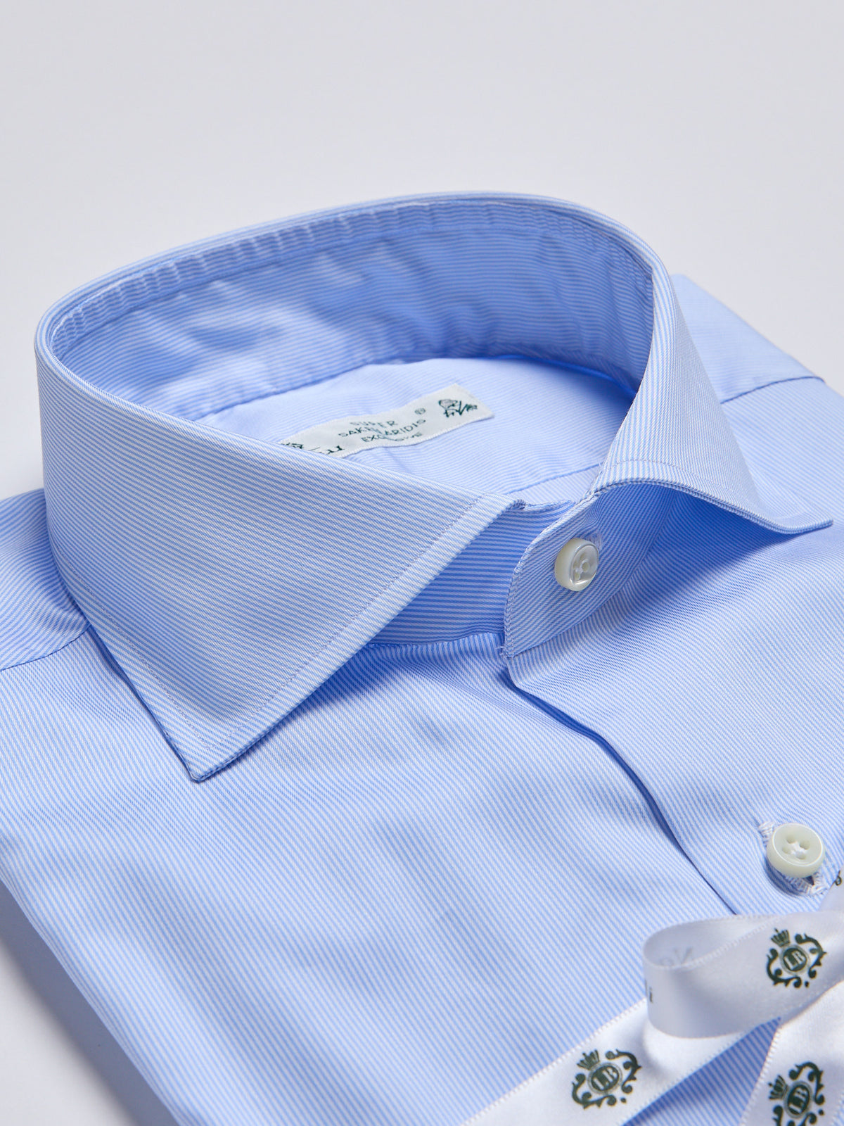 "SAKELLARIDIS" STRIPED SHIRT - LIGHT BLUE