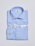 STRIPED POPLIN SHIRT - LIGHT BLUE