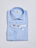 STRIPED POPLIN SHIRT - LIGHT BLUE
