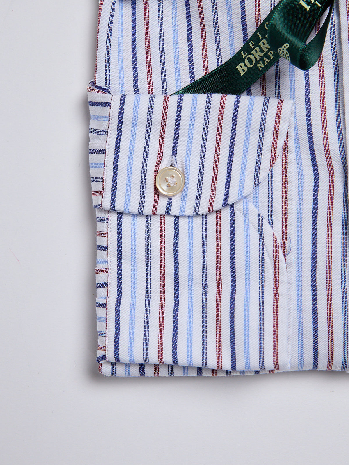 STRIPED TWILL SHIRT - RED/BLUE