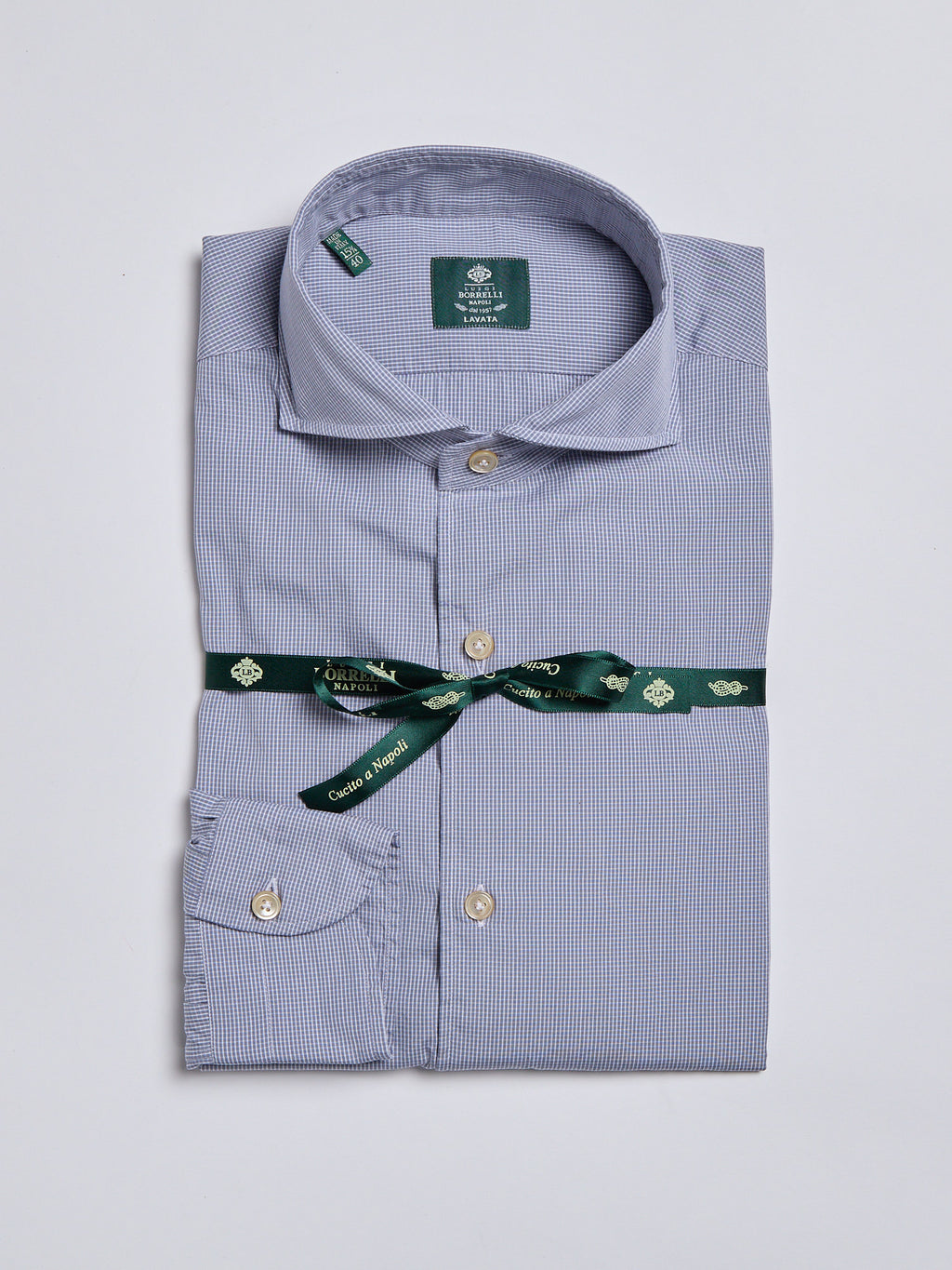 CHECKED COTTON SHIRT - GREY