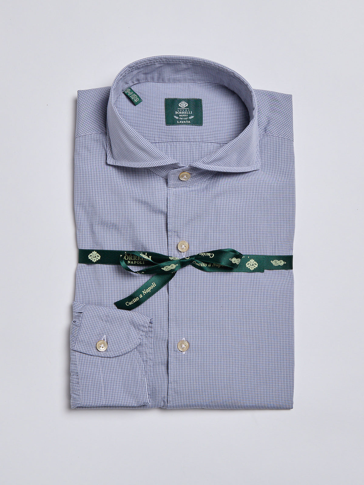 CHECKED COTTON SHIRT - GREY