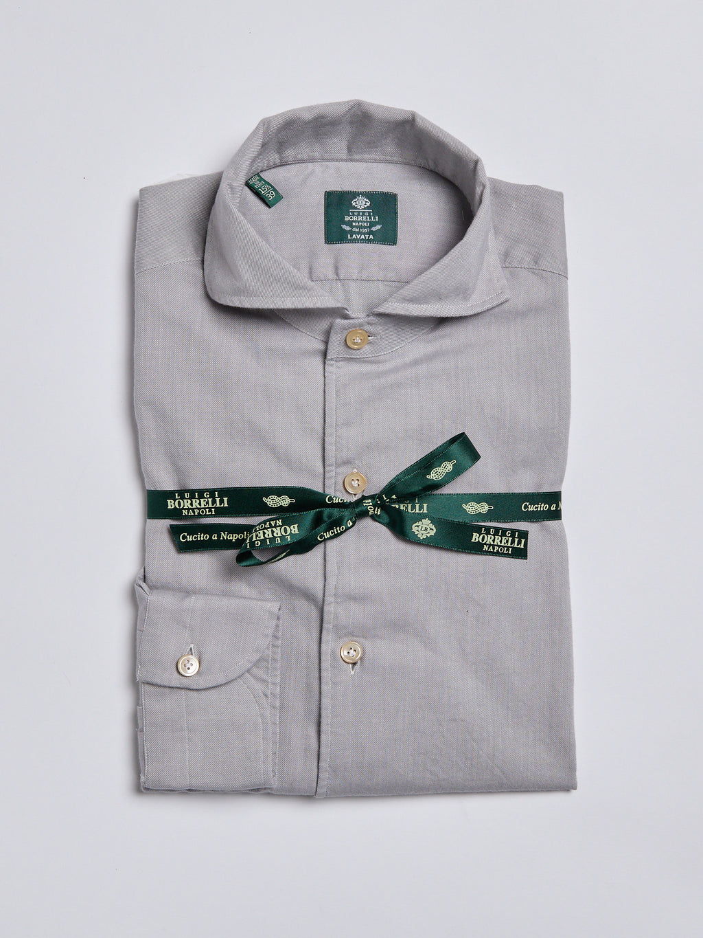 SOLID COLOR TWILL SHIRT - GREY