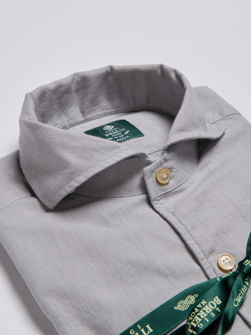 SOLID COLOR TWILL SHIRT - GREY