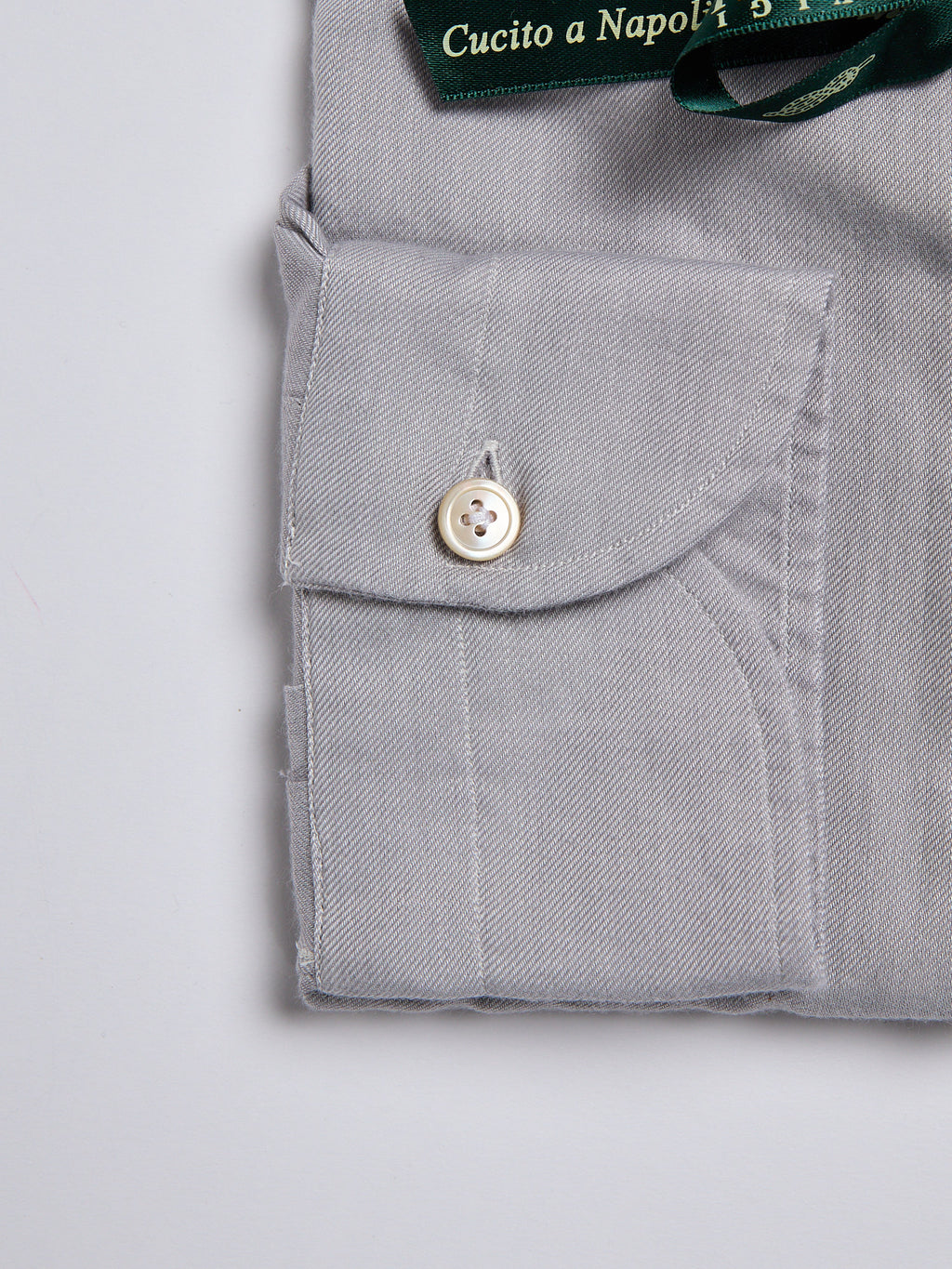 SOLID COLOR TWILL SHIRT - GREY