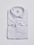 JACQUARD SHIRT WITH FRENCH CUFFS - WHITE